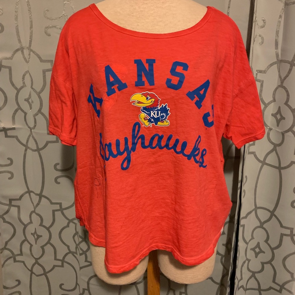Reversible Kansas Jayhawks T-shirt Sz L NWOT